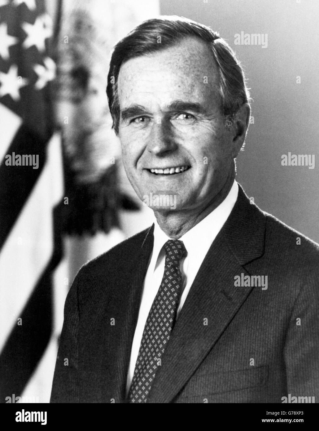 Il vicepresidente americano George HW Bush, candidato repubblicano alle elezioni presidenziali del mese prossimo. . Foto Stock