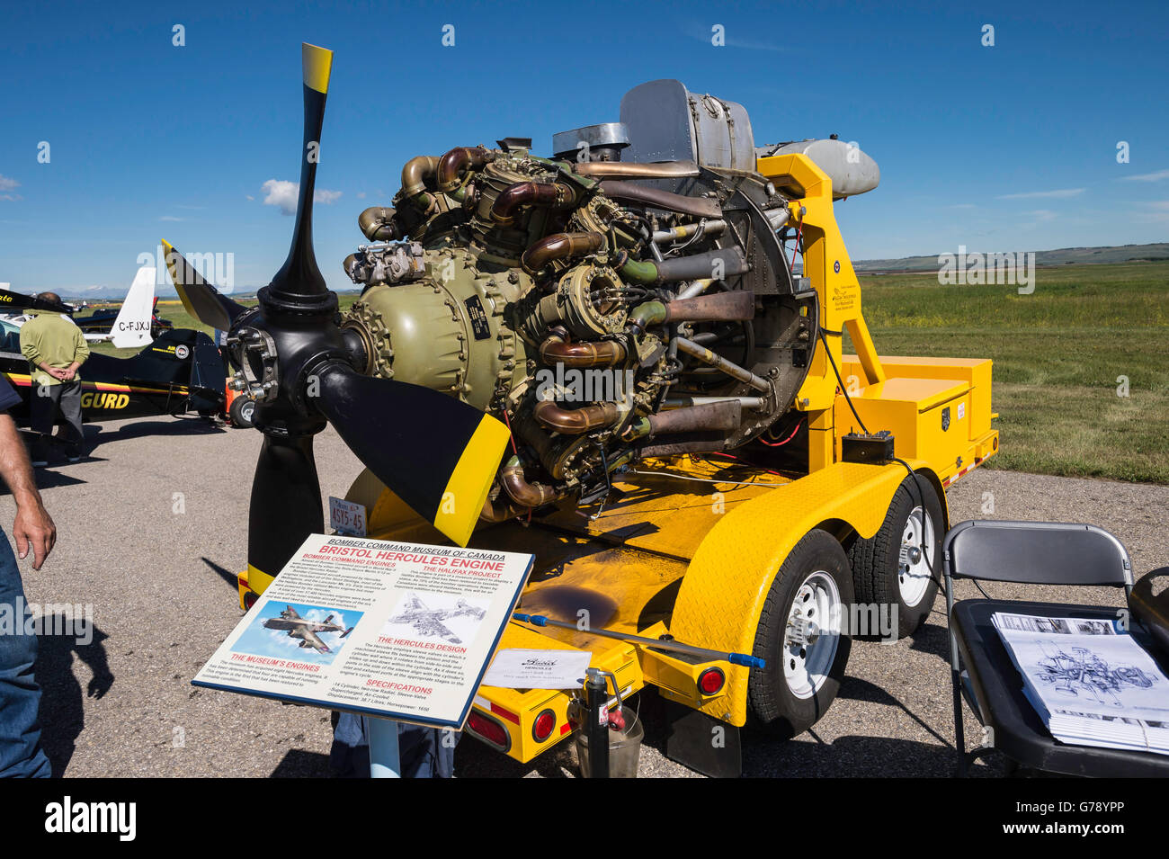 Bristol Hercules motore, Ali sopra Springbank, Springbank Airshow, Alberta, Canada Foto Stock