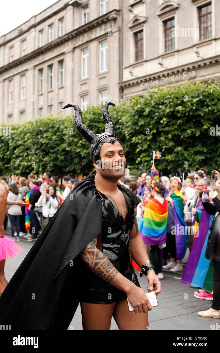 Dublino, Irlanda, 2016 Parade, orgoglio gay, diritti umani, politica, LGBT, Marzo, celebrazione, Foto Stock