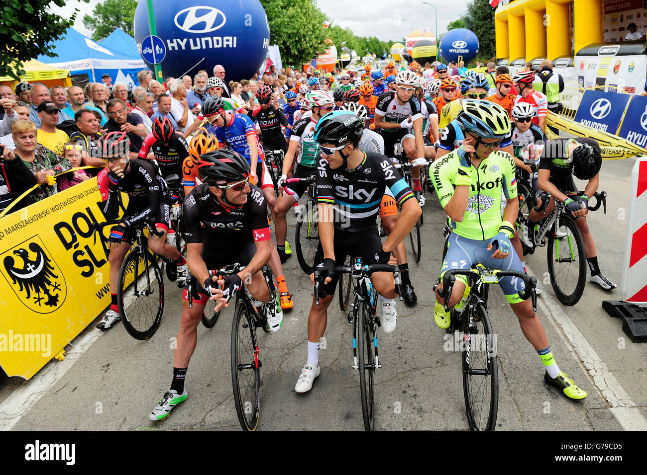 Swidnica, Polonia. 26 Giugno, 2016. Il campionato polacco di ciclismo su strada 2016, 2016 Credit: Kazimierz Jurewicz/Alamy Live News Foto Stock