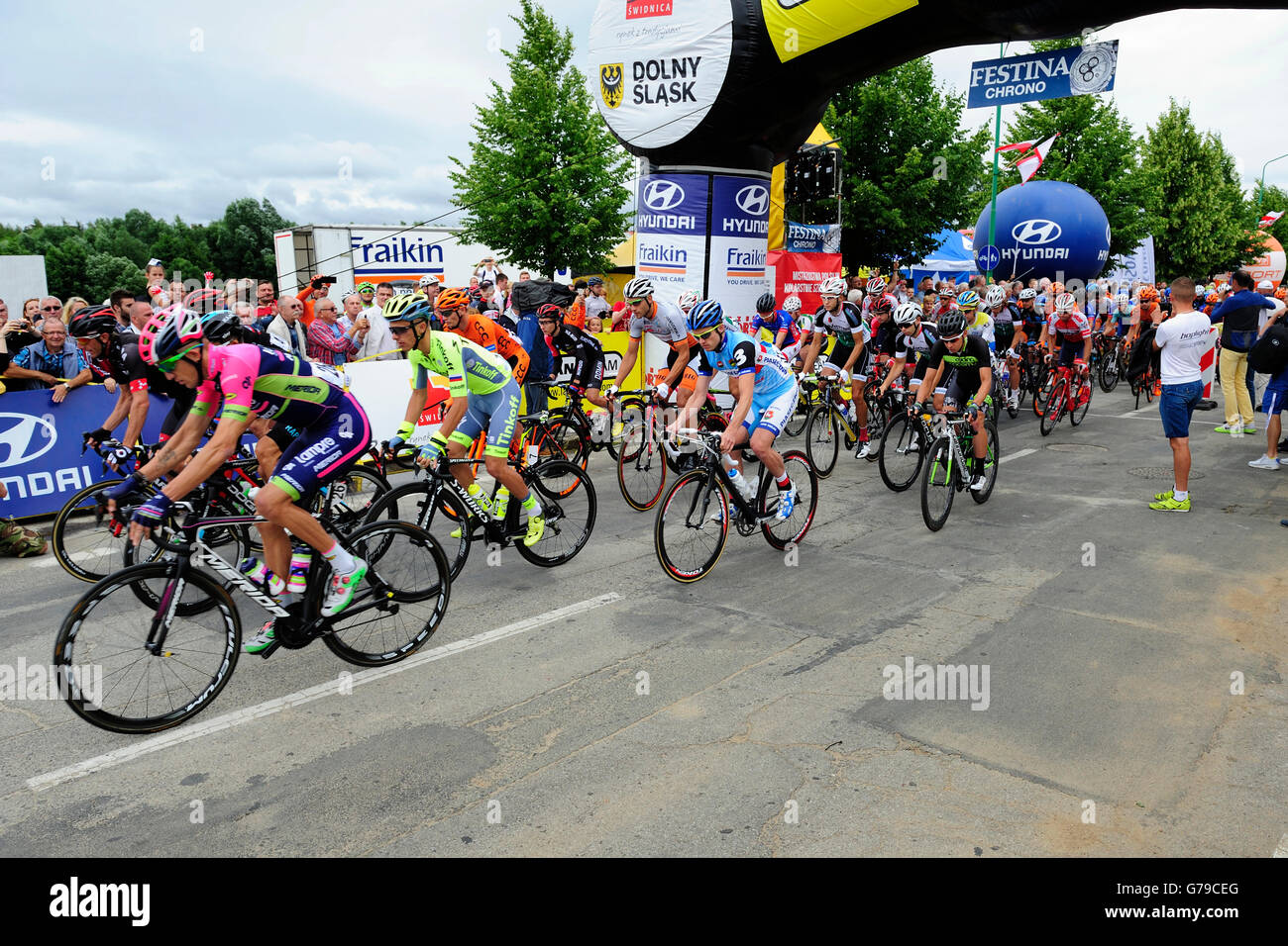 Swidnica, Polonia. 26 Giugno, 2016. Il campionato polacco di ciclismo su strada 2016, 2016 Credit: Kazimierz Jurewicz/Alamy Live News Foto Stock
