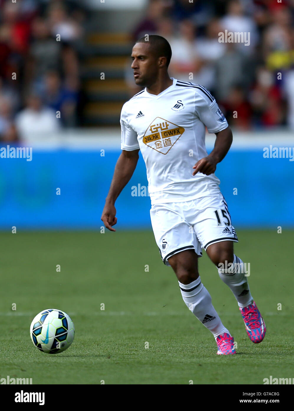 Calcio - Barclays Premier League - Swansea City v Burnley - Liberty Stadium. Wayne Routledge, Swansea Foto Stock