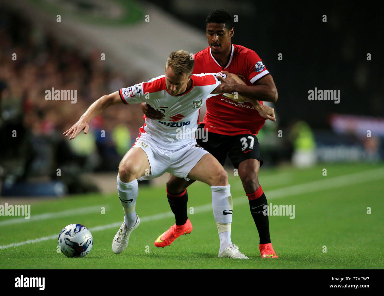 Calcio - Capital One Cup - Secondo round - Milton Keynes Dons v Manchester United - Stadium:mk Foto Stock