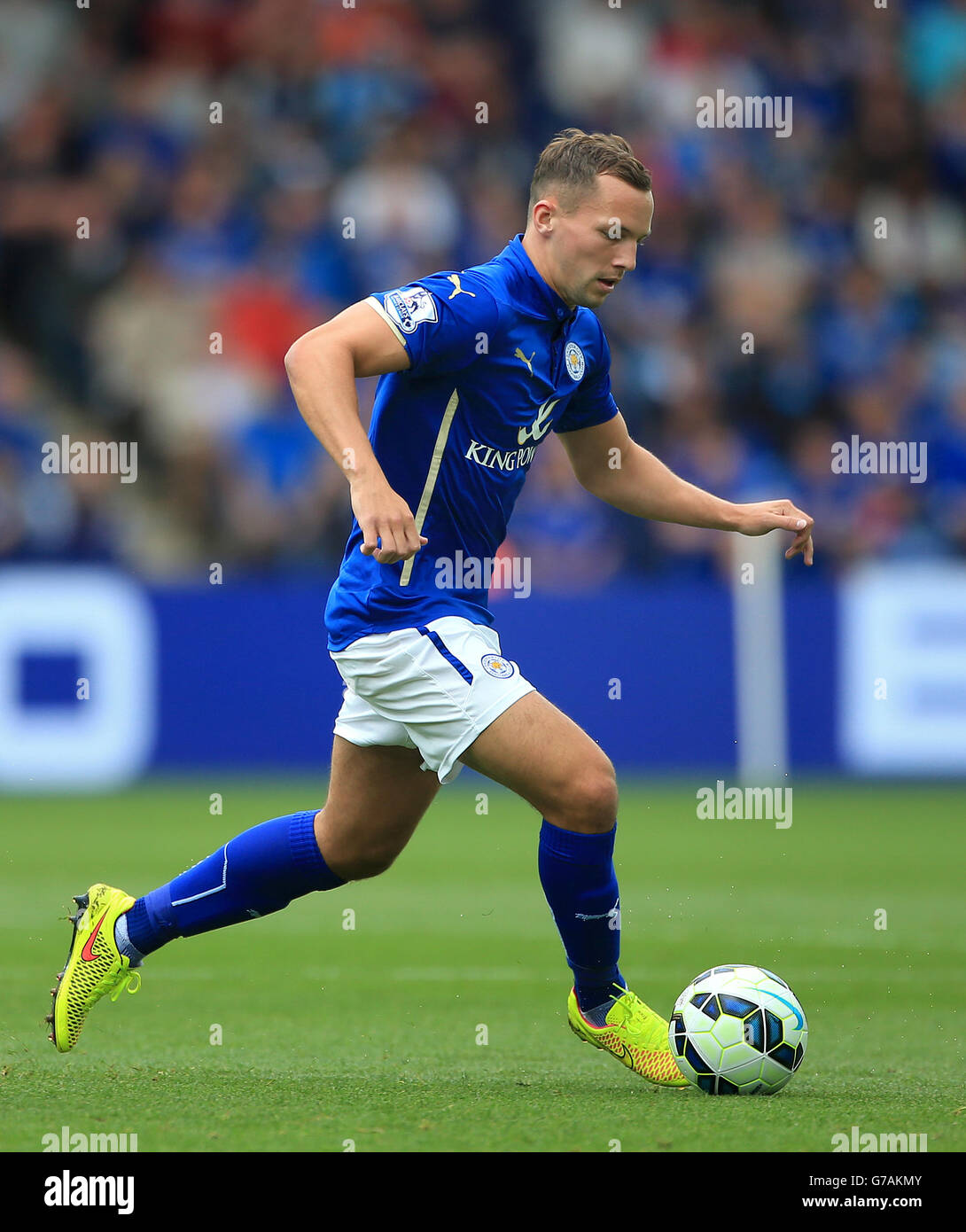 Calcio - Barclays Premier League - Leicester City / Everton - King Power Stadium. Daniel Drinkwater di Leicester City durante la partita della Barclays Premier League al King Power Stadium di Leicester. Foto Stock