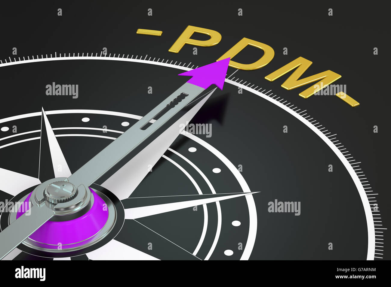 Il PDM compass concetto, rendering 3D Foto Stock Il PDM compass concetto, rendering 3D Foto Stock