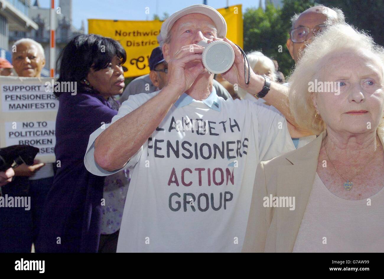 La politica dei pensionati 8 Foto Stock
