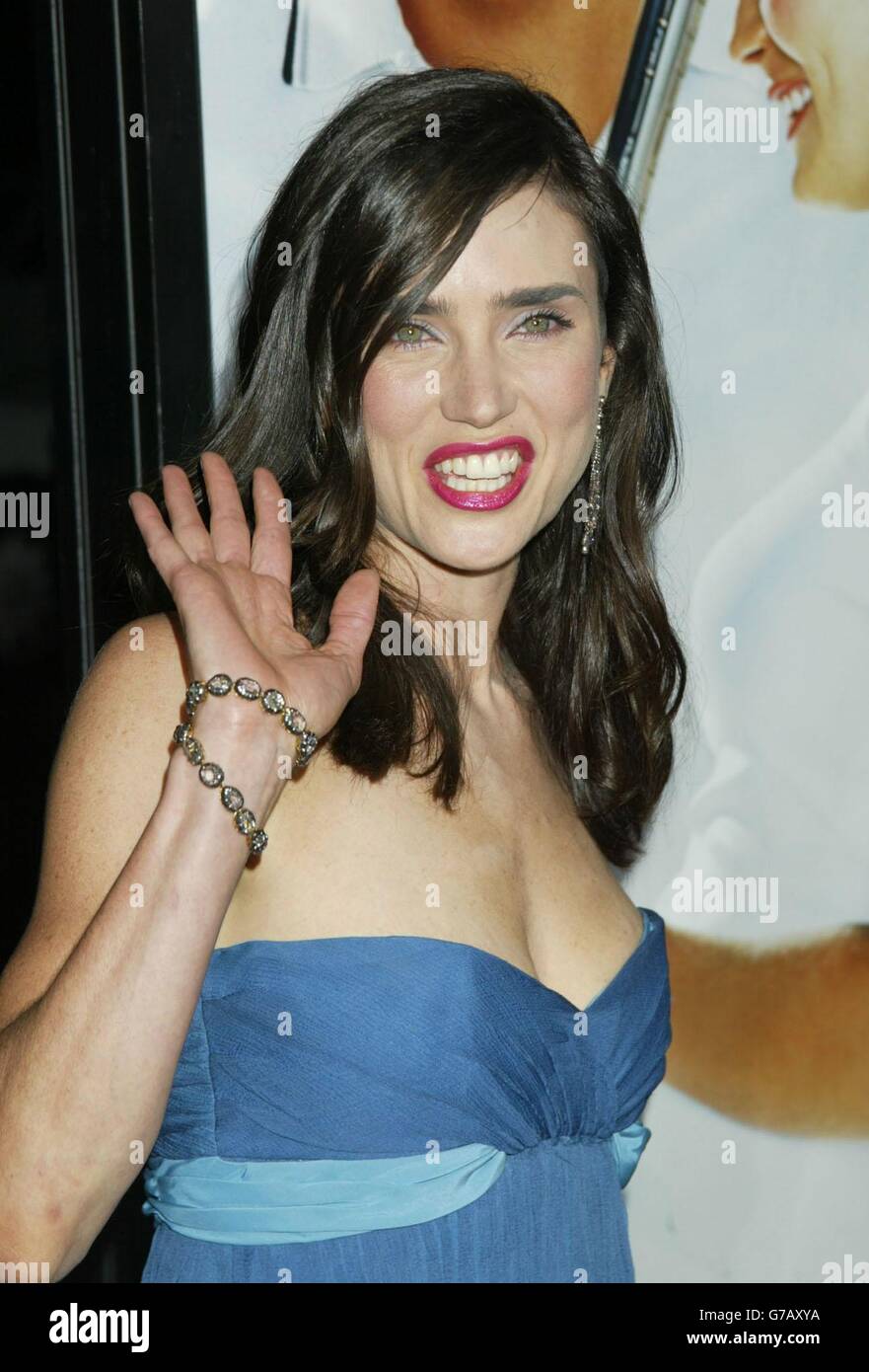 L'attrice Jennifer Connelly arriva per la prima mondiale della commedia romantica Wimbledon al Samuel Goldwyn Theatre di Beverly Hills, California Foto Stock