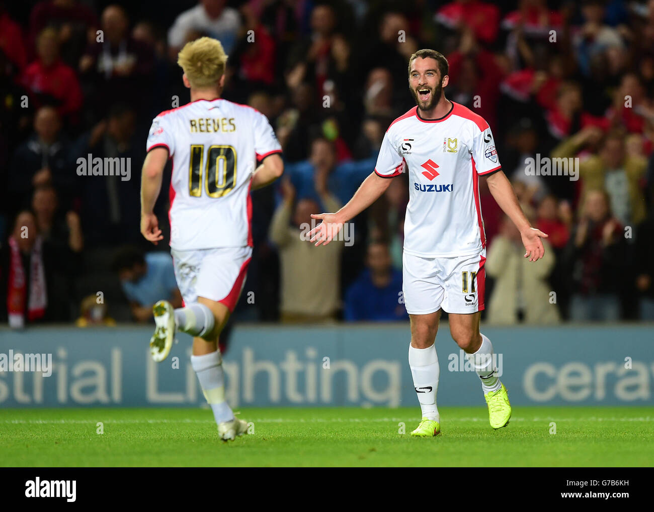 Calcio - Capital One Cup - Secondo round - Milton Keynes Dons v Manchester United - Stadium:mk Foto Stock