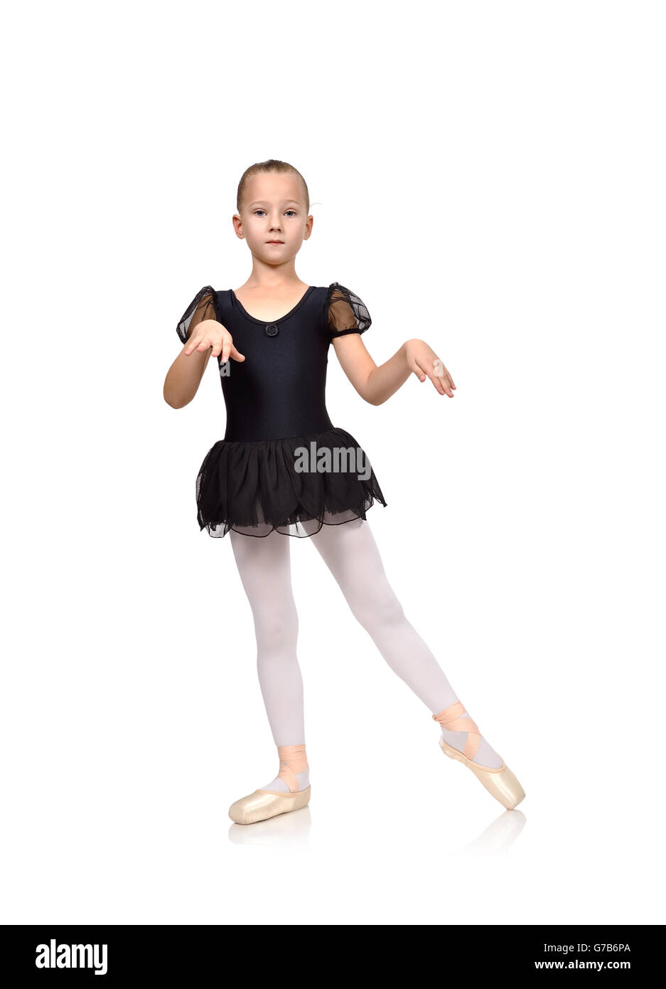 Giovane ballerina ballerina ballando con tutu Foto Stock