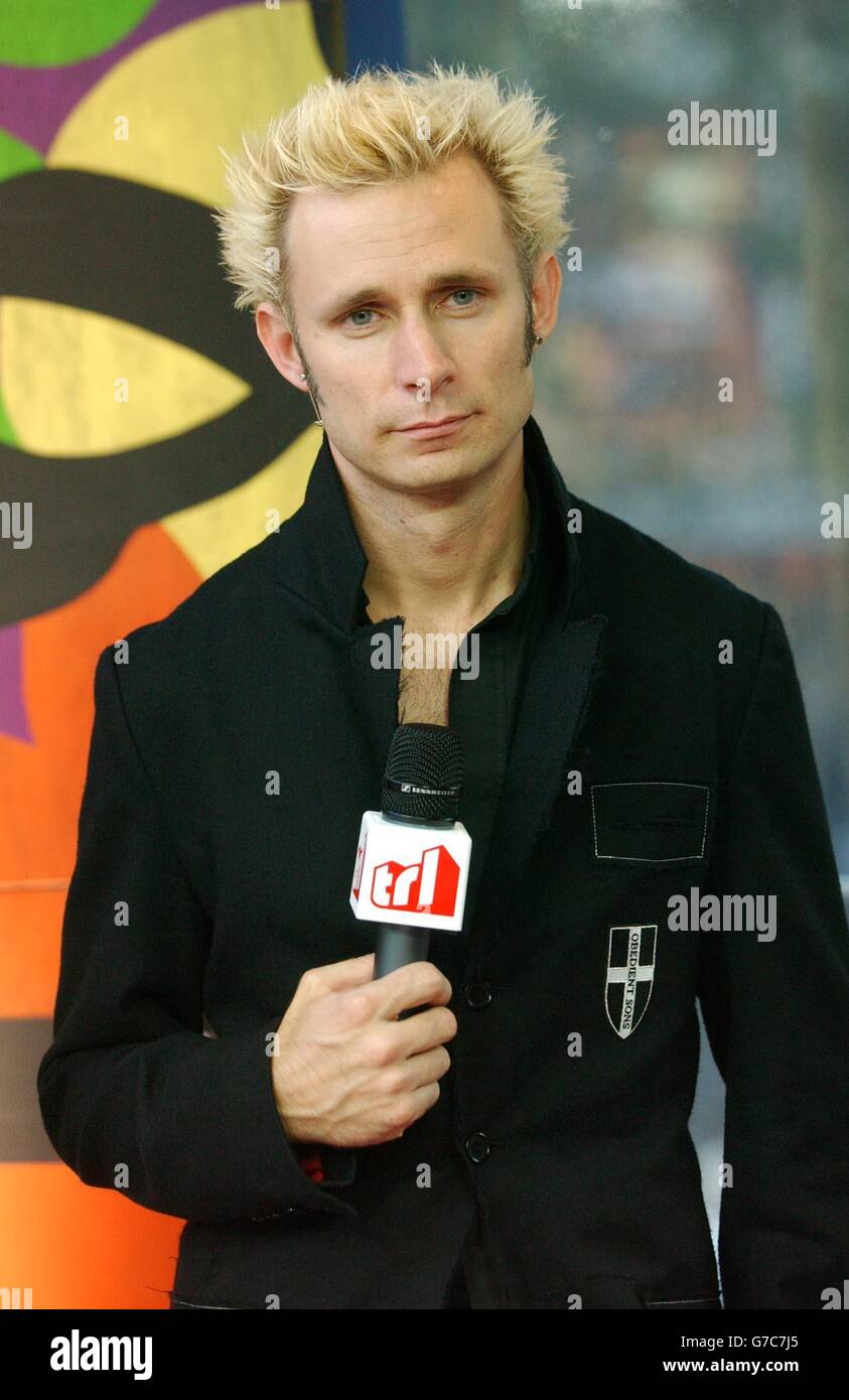 MTV TRL - punk rock group Green Day Foto Stock