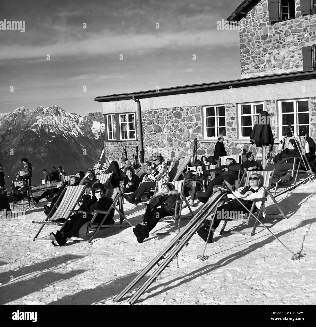 Sci - Sport invernali in Patscherkofel, Tirolo - Austria Foto Stock