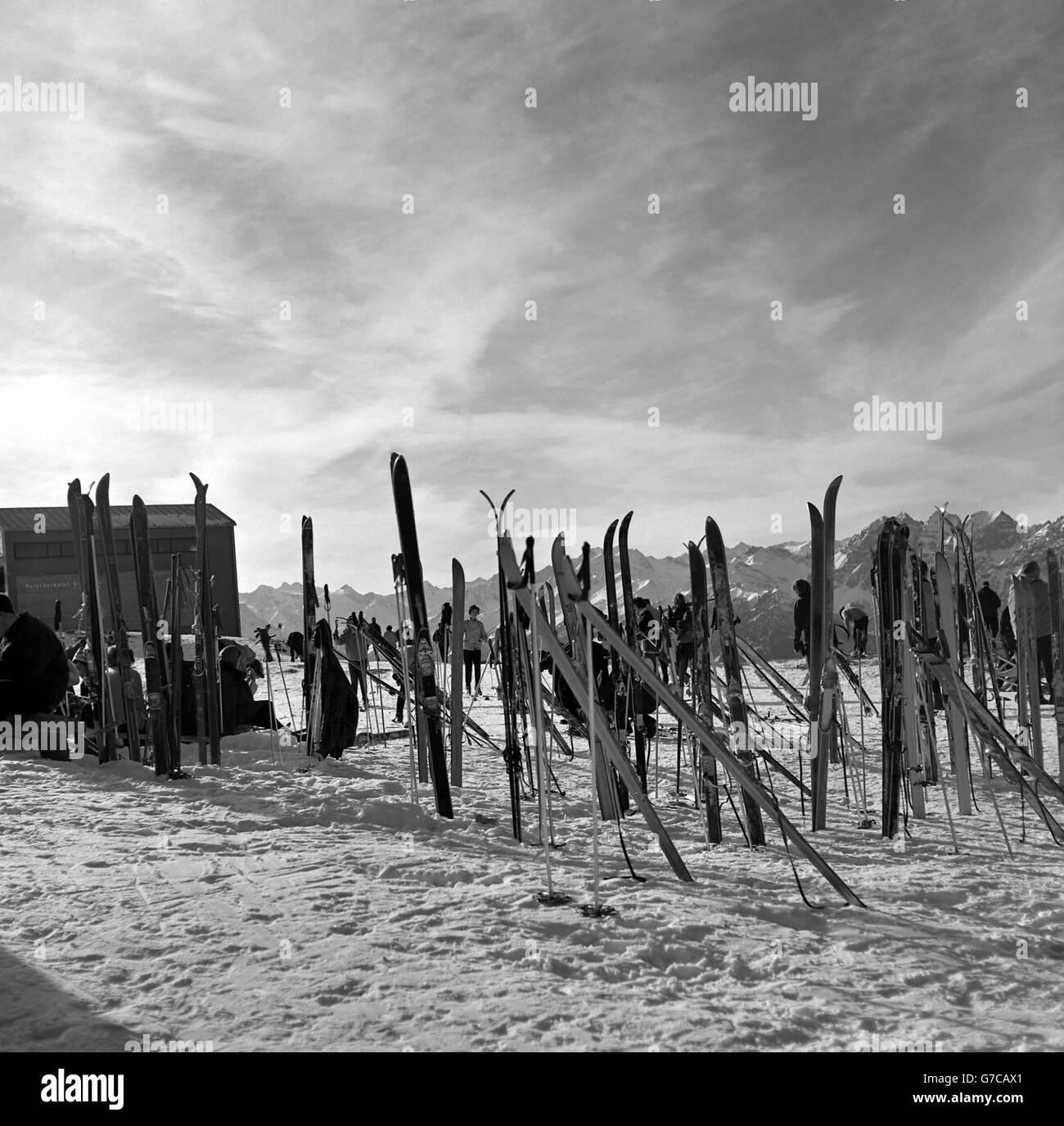 Sci - Sport invernali in Patscherkofel, Tirolo - Austria Foto Stock