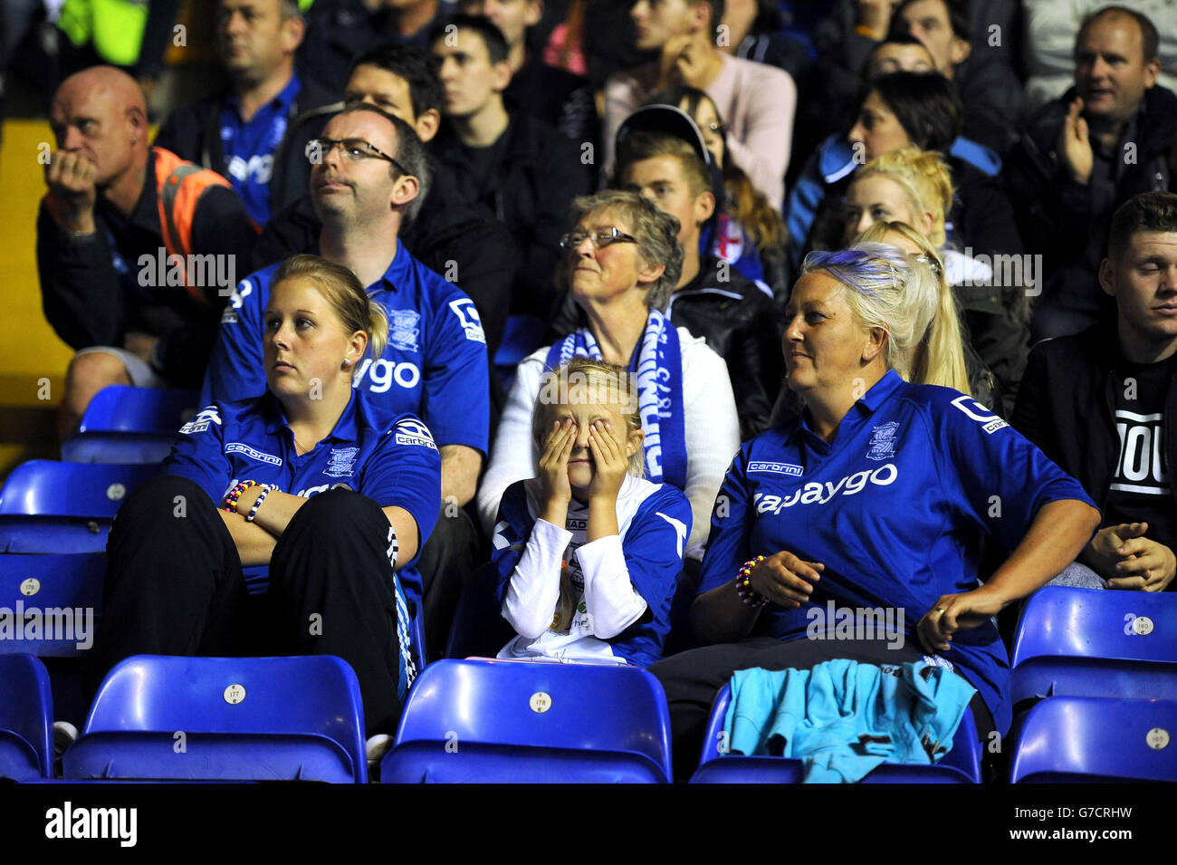 Calcio - Campionato Sky Bet - Birmingham City / Sheffield Mercoledì - St Andrew's. I fan di Birmingham negli stand di St Andrew's. Foto Stock