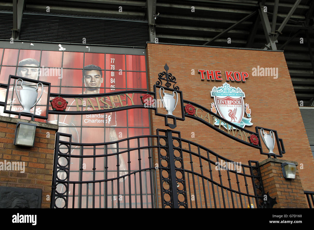 Calcio - UEFA Champions League - Gruppo B - Liverpool v Ludovorets Razgrad - Anfield. Paisley Gateway di Anfield. Foto Stock