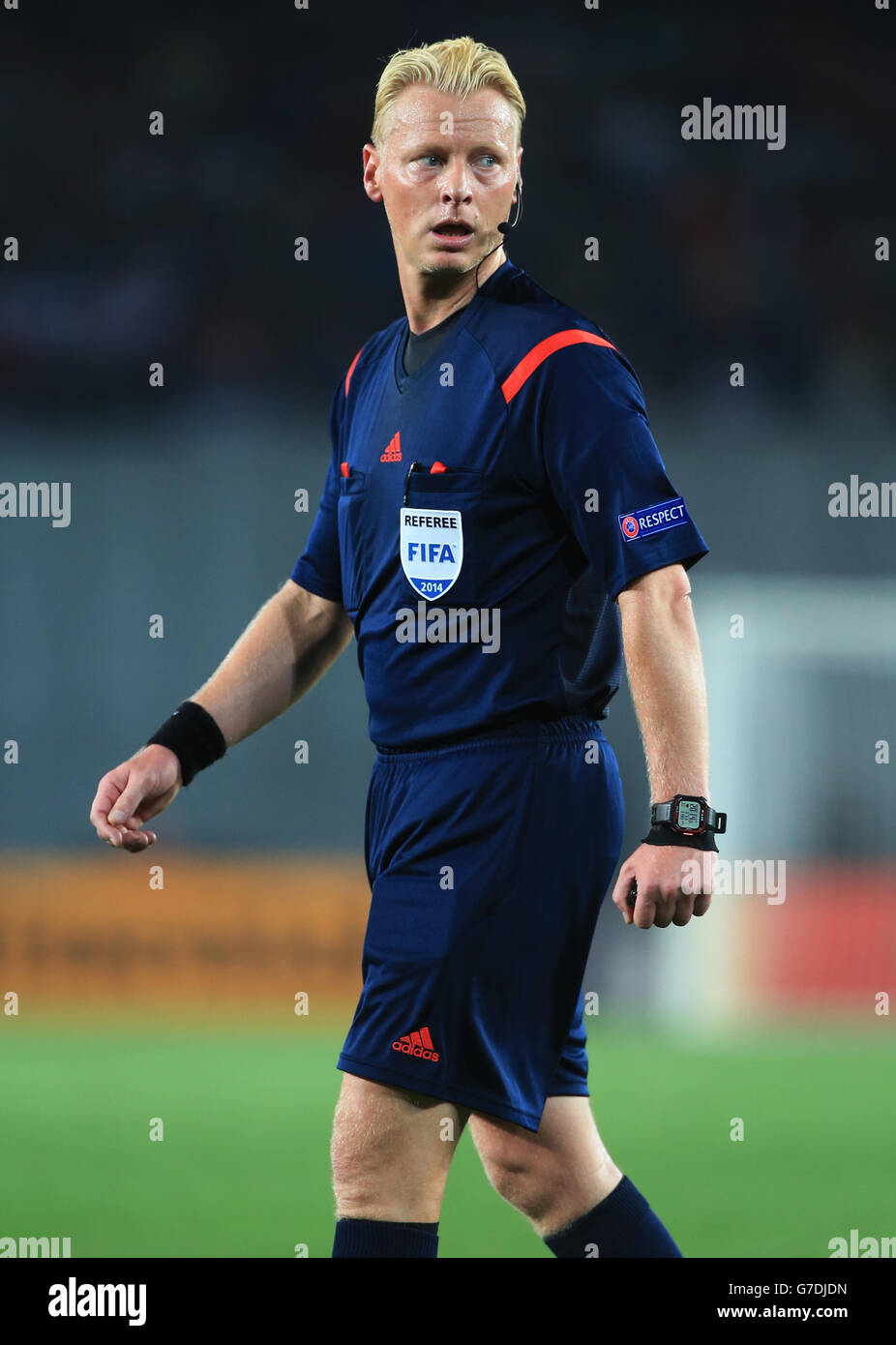 Calcio - UEFA Euro 2016 - Qualifiche - Gruppo D - Georgia / Repubblica d'Irlanda - Boris Paichadze Dinamo Arena. Arbitro Kevin Blom - Holland (NED), durante la qualifica UEFA Euro 2016, partita di Gruppo D alla Boris Paichadze Dinamo Arena di Tbilisi. Foto Stock