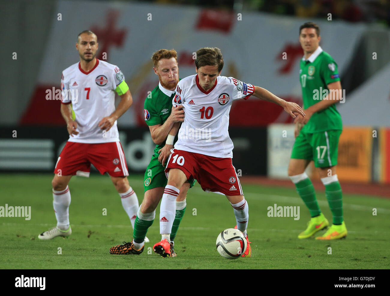 Soccer - UEFA Euro 2016 - Qualifiche - Gruppo D - Georgia v Repubblica di Irlanda - Boris Paichadze Dinamo Arena Foto Stock