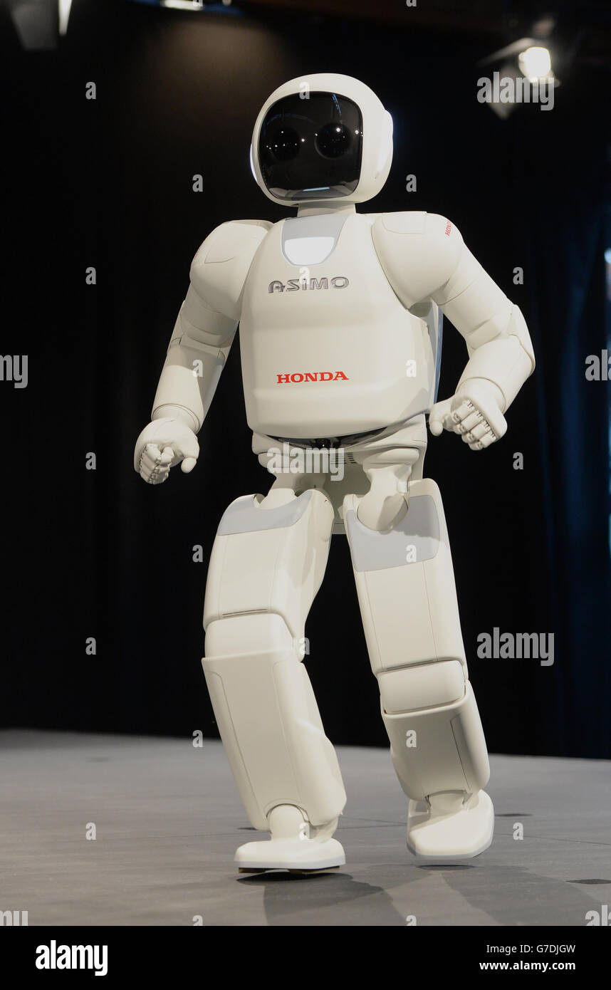 ASIMO (Advanced Step in innovative Mobility) il robot umanoide Honda, che  debutta nel Regno Unito alla WIRED Conference di Londra Foto stock - Alamy