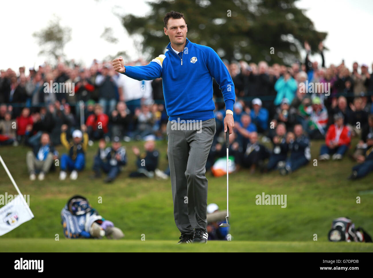 Martin Kaymer in Europa durante il terzo giorno della 40° Ryder Cup al Gleneagles Golf Course, Perthshire. Foto Stock