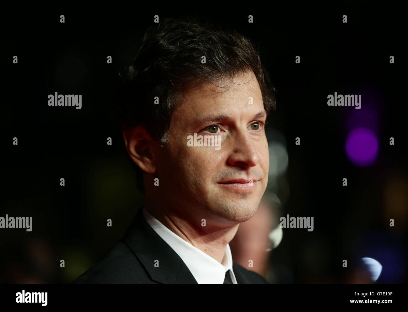 Il regista Bennett Miller arriva per la proiezione del BFI London Film Festival di Foxcatcher, a Odeon Leicester Square, Londra. Foto Stock