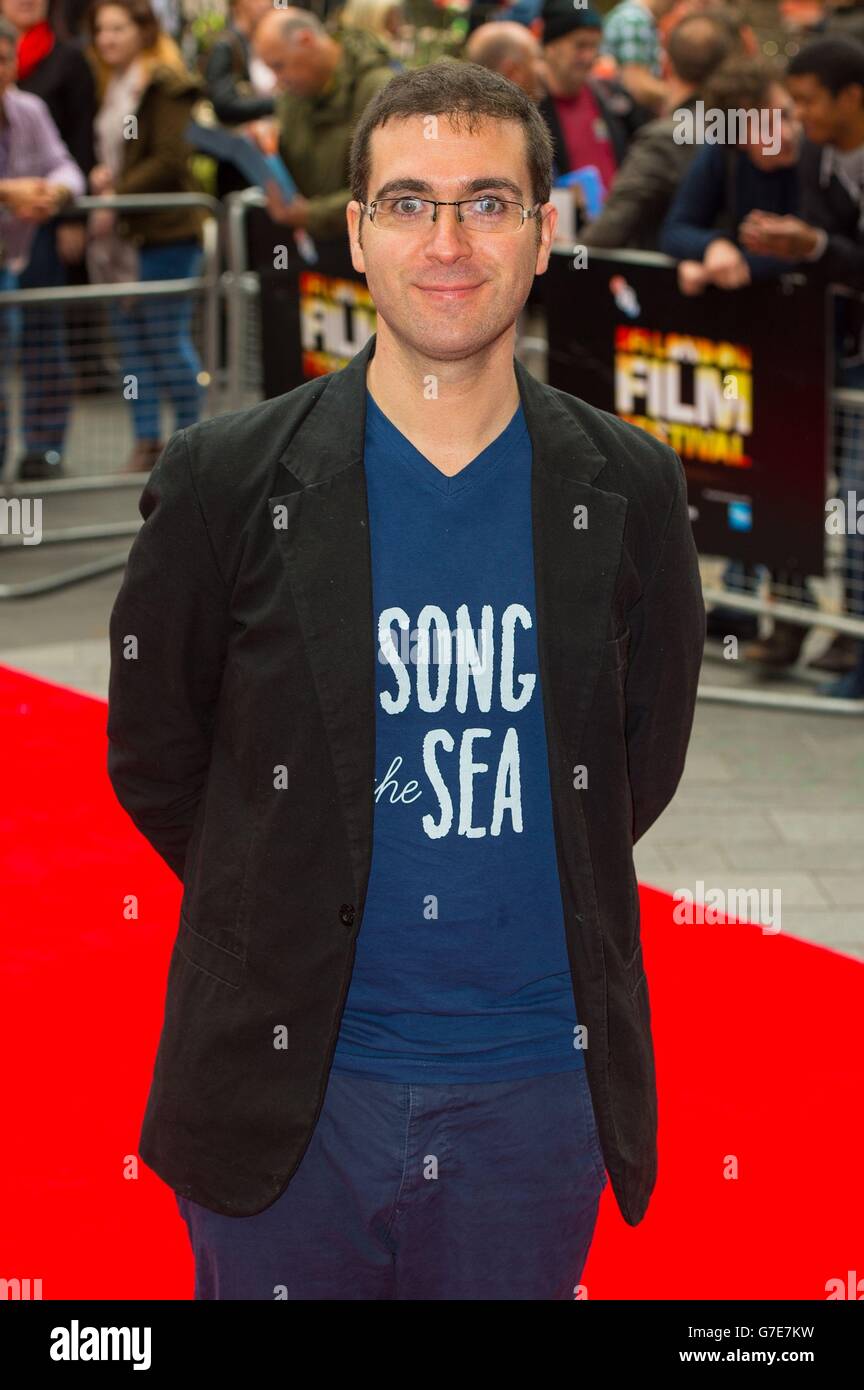 Il produttore Paul Young arriva alla prima di Song of the Sea, all'Odeon West End, Leicester Square, Londra. Foto Stock