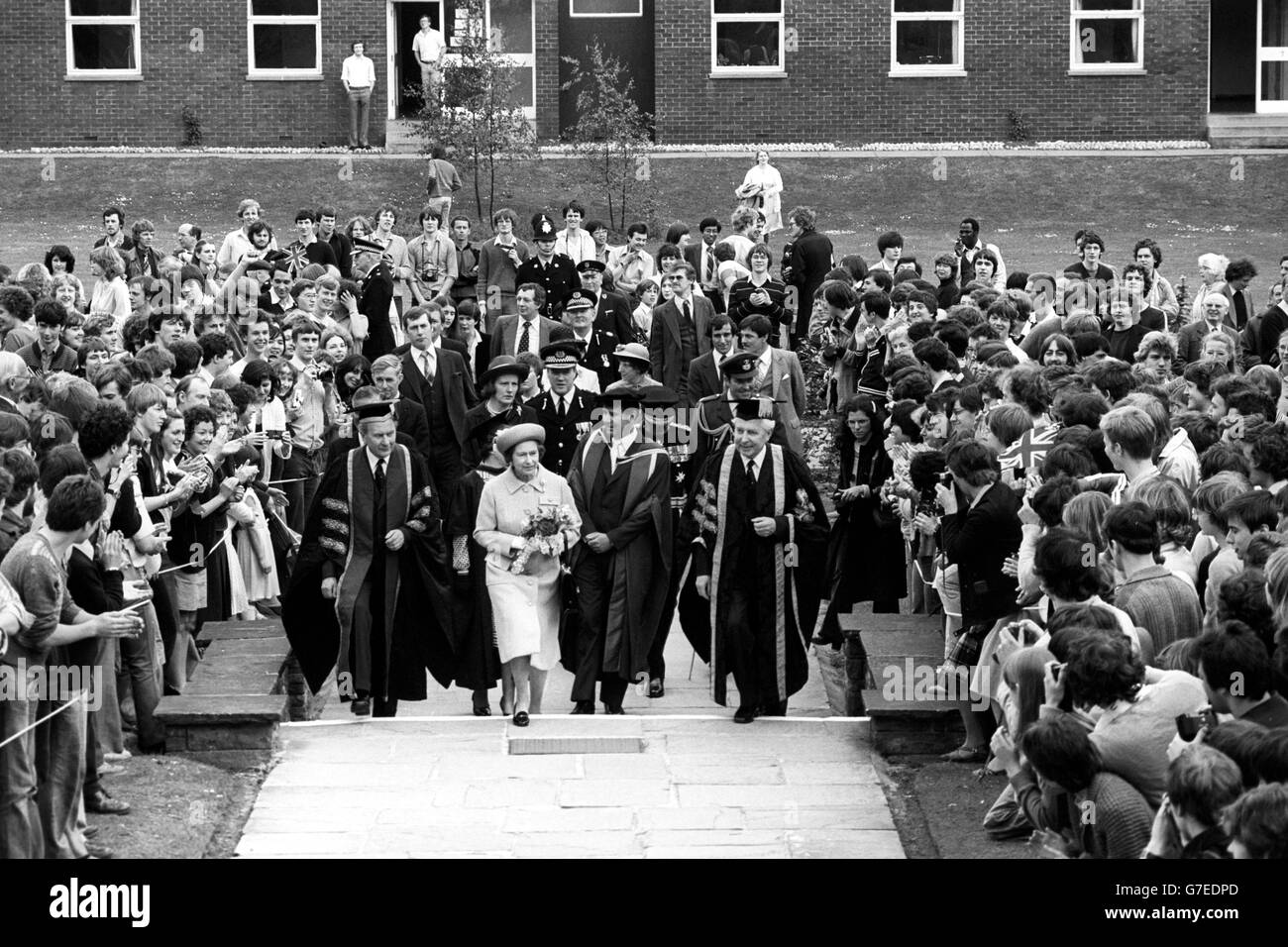 Royalty - Queen Elizabeth II - Università di Nottingham Foto Stock