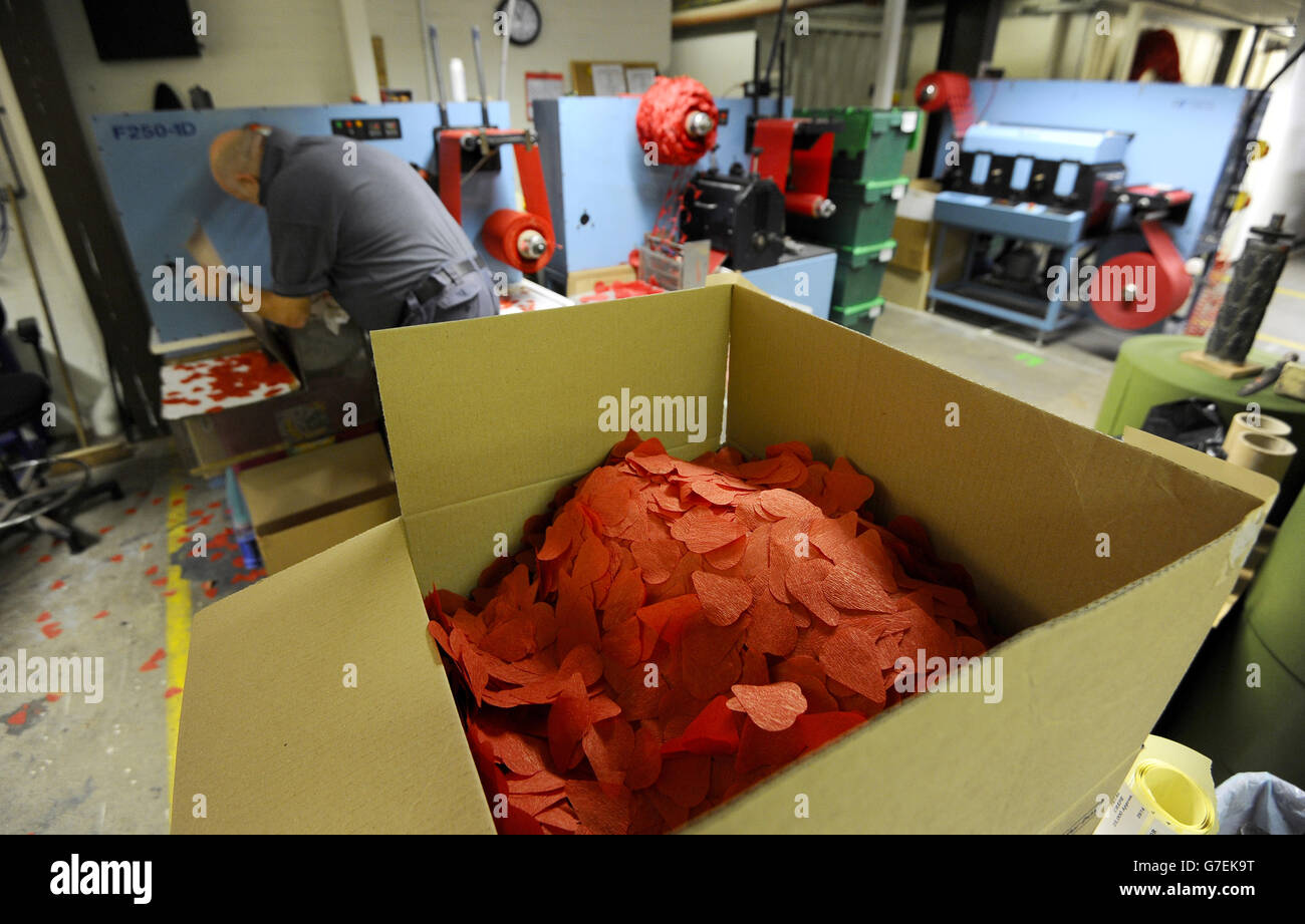 The Poppy Factory, Surrey. S Poppy Appeal. Foto Stock