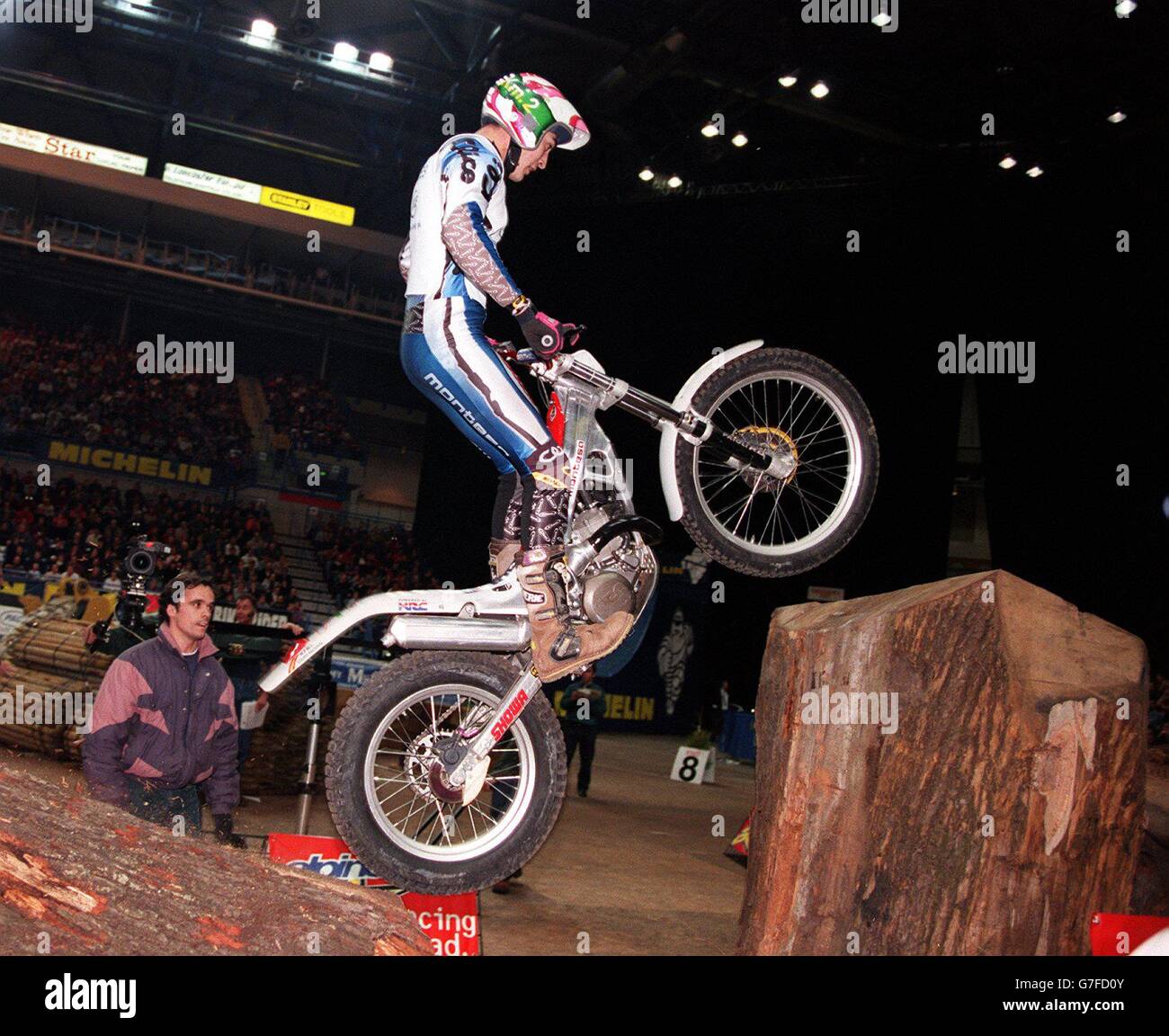 Campionato mondiale Indoor Arena Trial Bike, Sheffield. Foto Stock