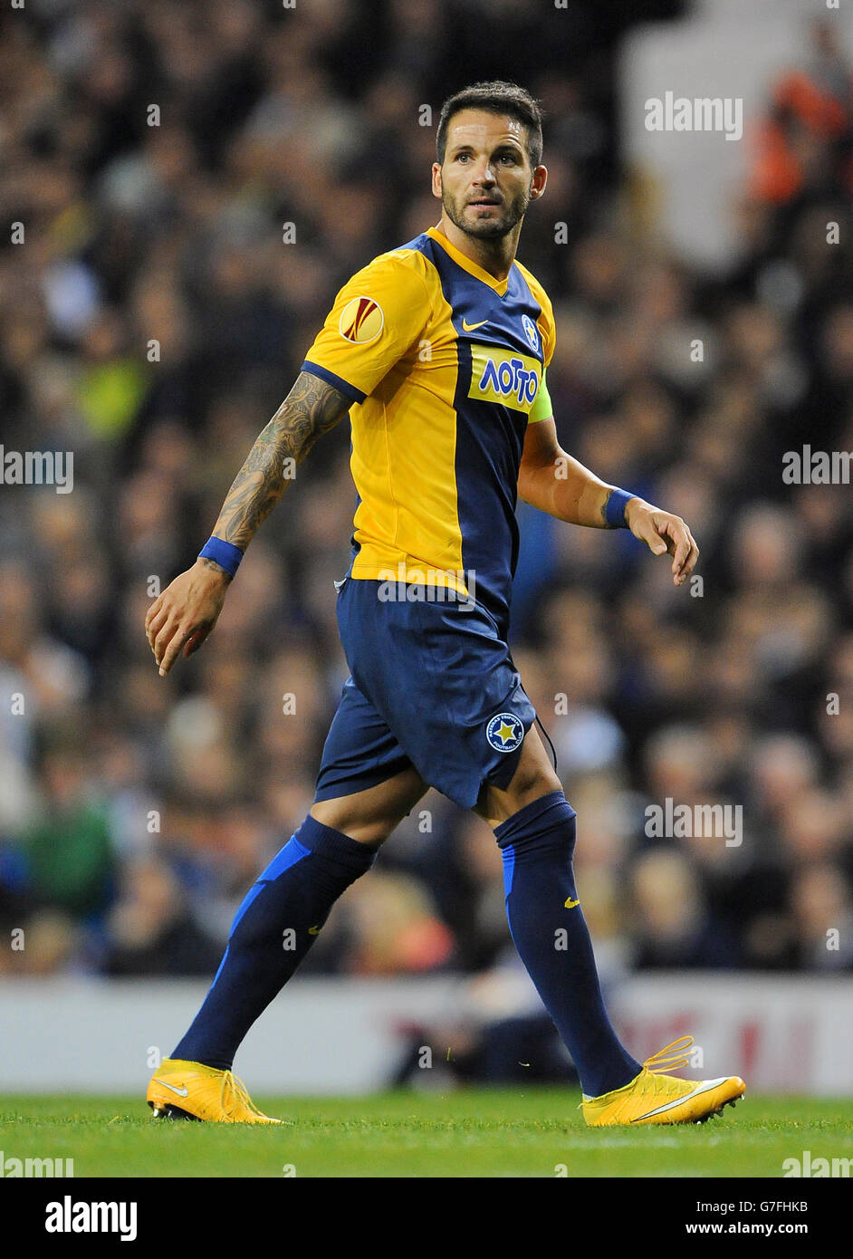 Calcio - UEFA Europa League - Gruppo C - Tottenham Hotspur v Asteras Tripolis - White Hart Lane. Fernando utente Toledano, Asteras Tripolis Foto Stock