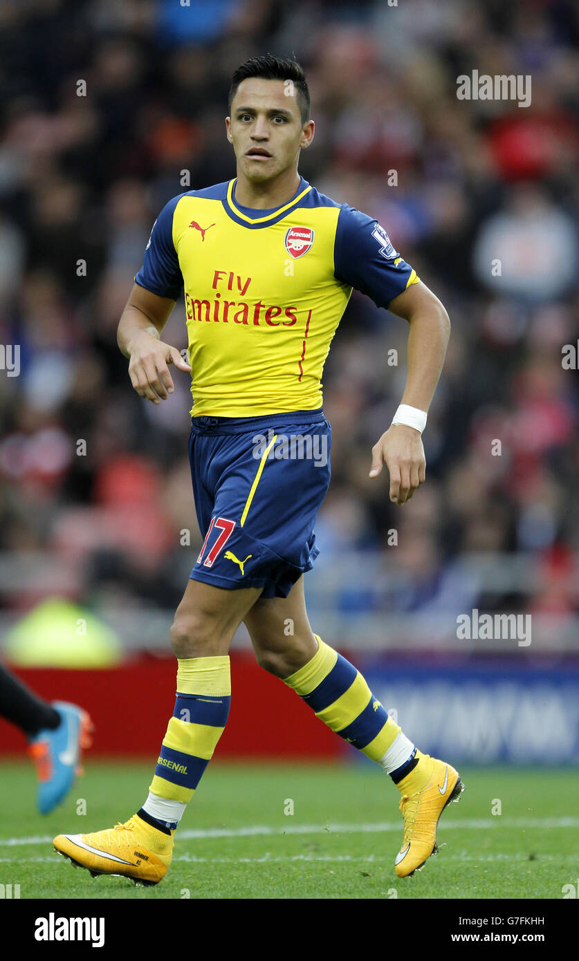 Calcio - Barclays Premier League - Sunderland / Arsenal - Stadio di luce. Alexis Sanchez di Arsenal Foto Stock