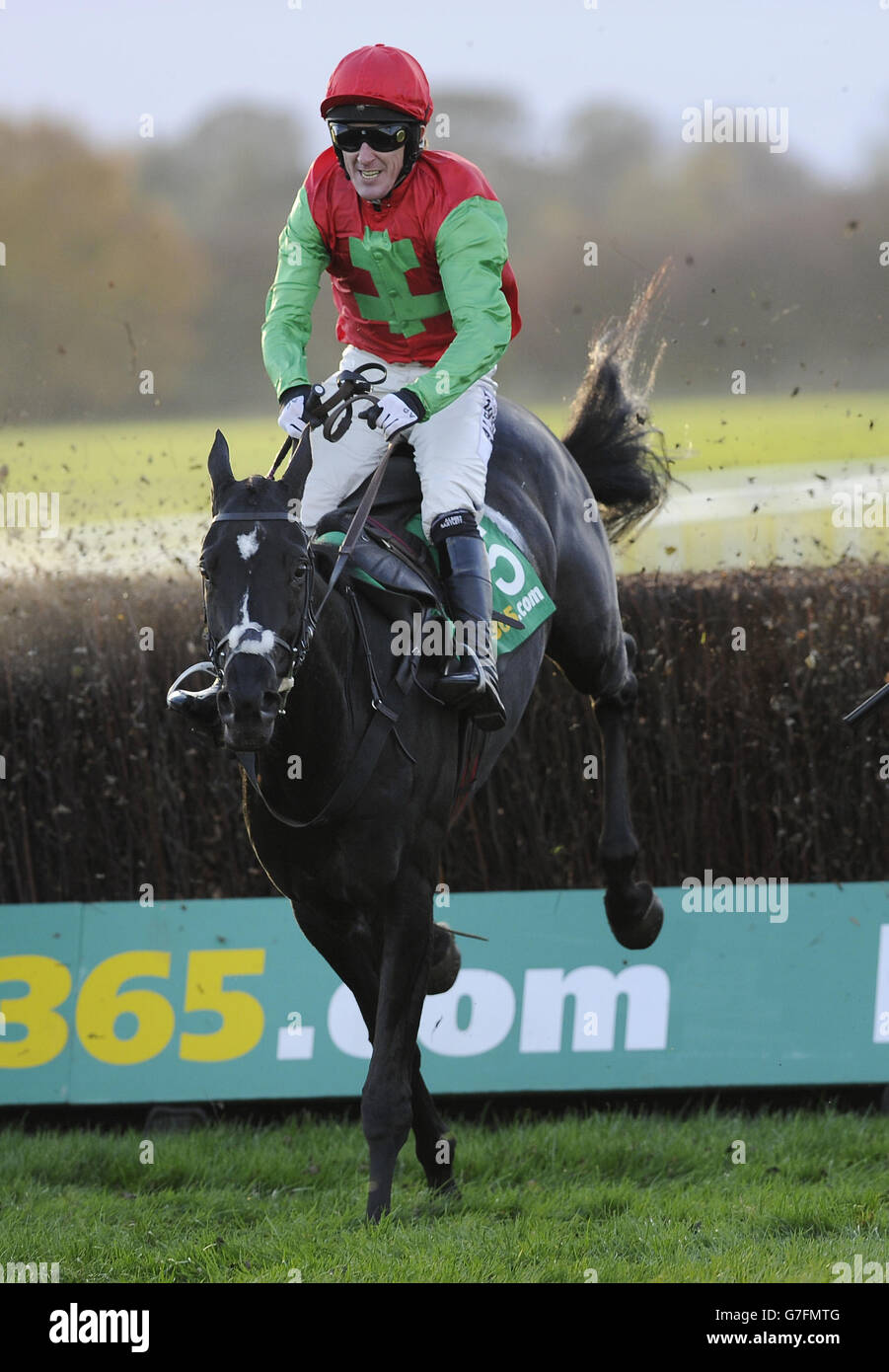 Taquin Du Seuil e Tony McCoy saltano una recinzione durante il giorno Charlie Hall Chase all'Ippodromo di Wetherby. PREMERE ASSOCIAZIONE foto. Data immagine: Sabato 1 novembre 2014. Guarda la storia di PA DI WETHERBY. Il credito fotografico dovrebbe essere: John Giles/PA Wire Foto Stock