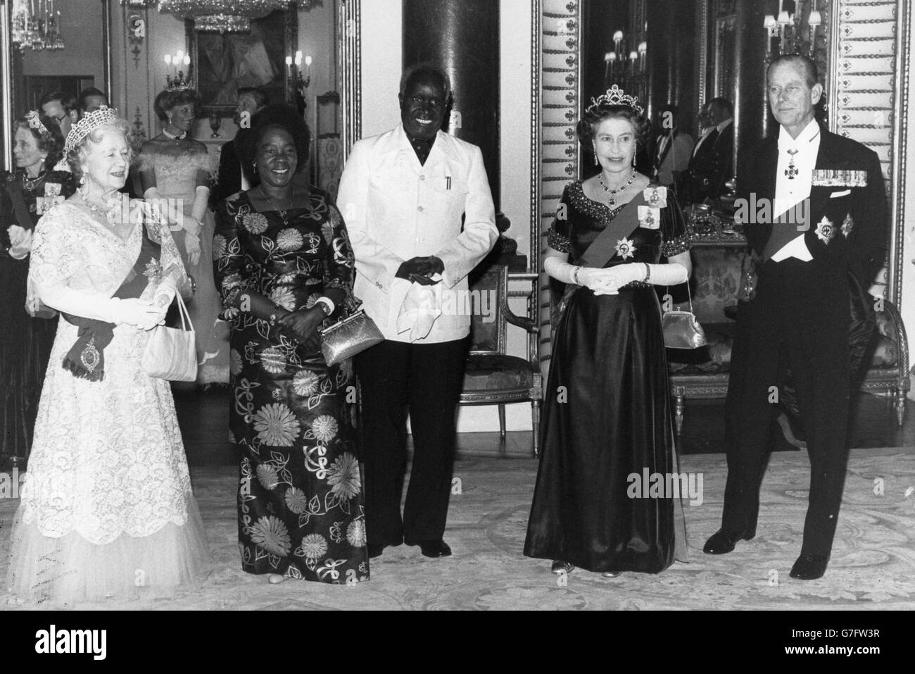Royalty - Presidente Kaunda dello Zambia - Buckingham Palace di Londra Foto Stock