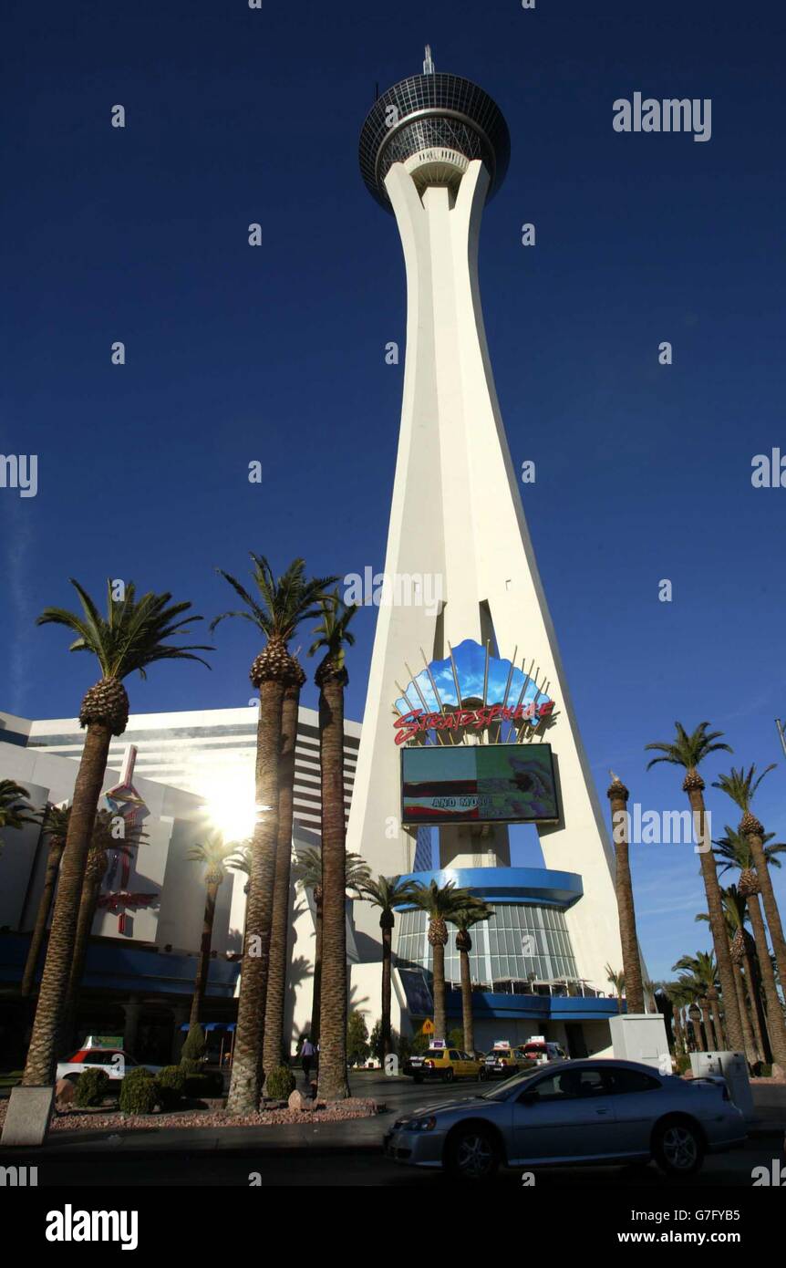 Vista su Las Vegas. Una vista generale di Las Vegas, Nevada, Stati Uniti. Foto Stock