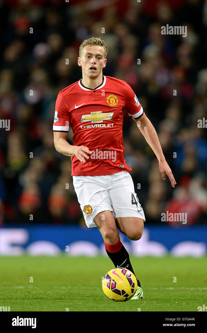 James Wilson del Manchester United durante la partita della Barclays Premier League a Old Trafford, Manchester. PREMERE ASSOCIAZIONE foto. Data foto: Martedì 2 dicembre 2014. Vedi la storia della PA SOCCER Man Utd. Il credito fotografico dovrebbe essere: Martin Rickett/PA filo. Foto Stock