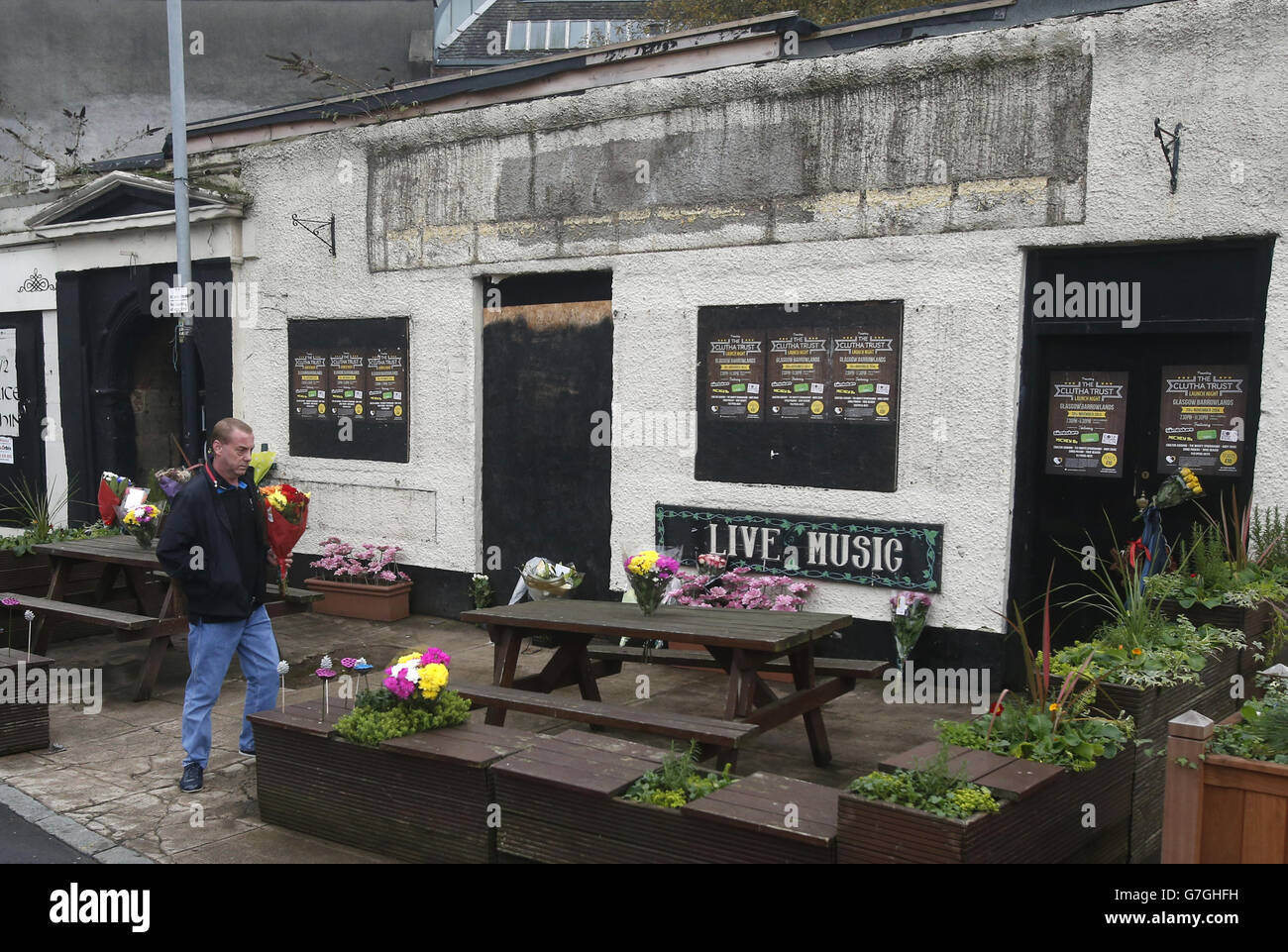 Glasgow Elicottero incidente memoriale di servizio Foto Stock