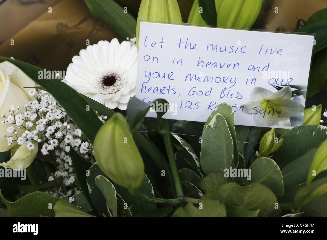 Glasgow Elicottero incidente memoriale di servizio Foto Stock