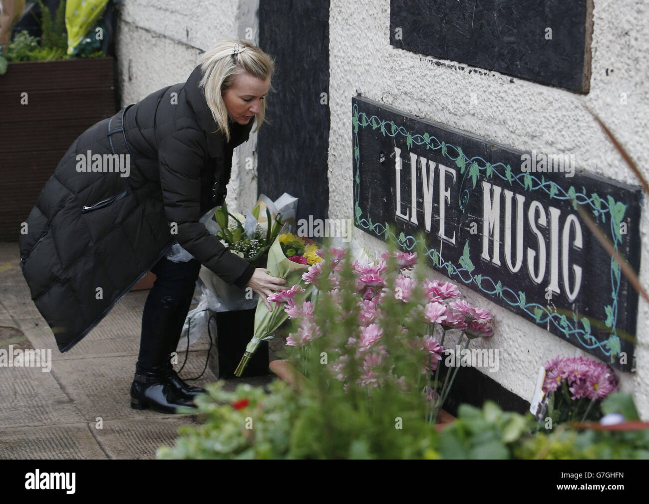 Glasgow Elicottero incidente memoriale di servizio Foto Stock
