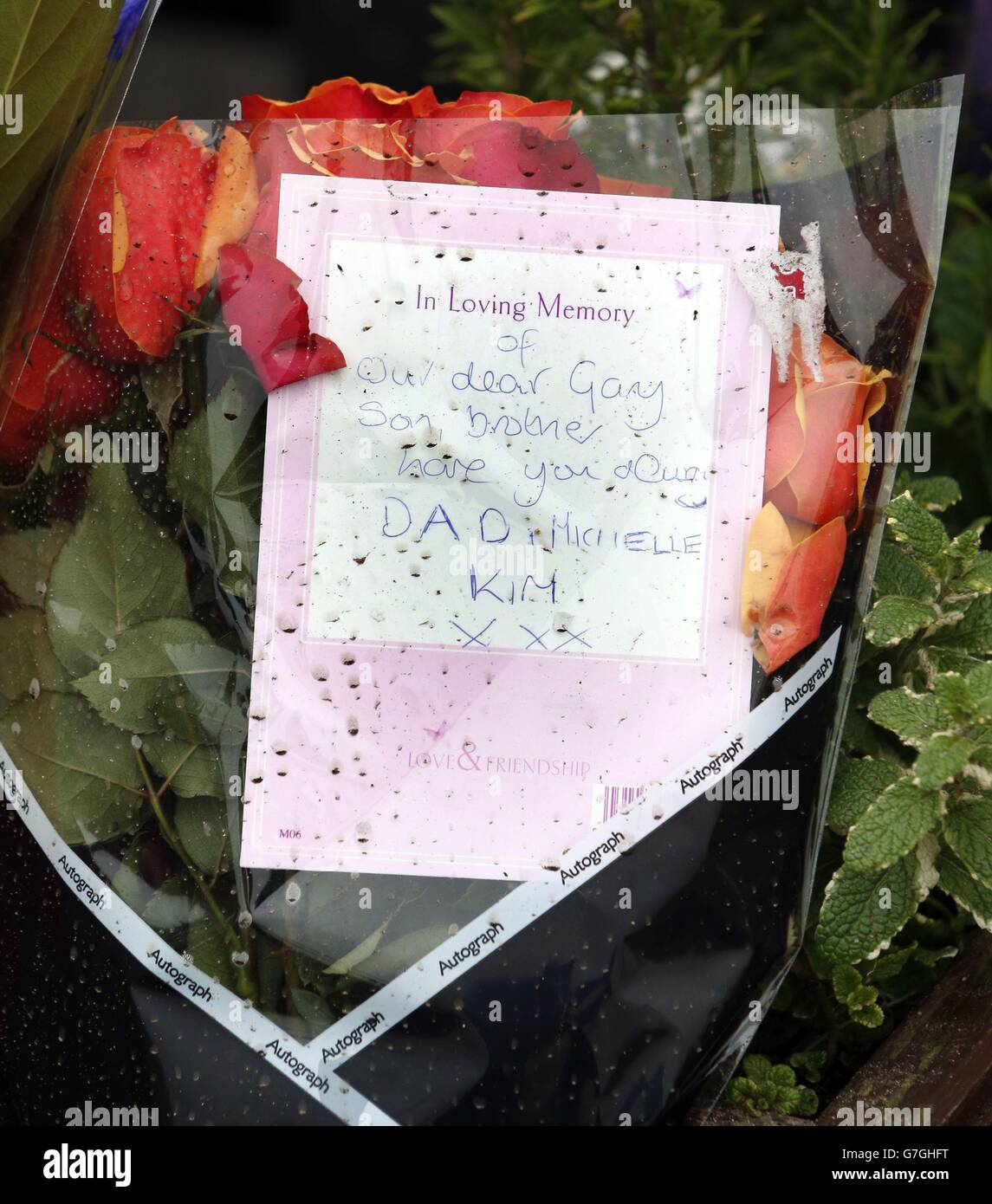 Glasgow Elicottero incidente memoriale di servizio Foto Stock