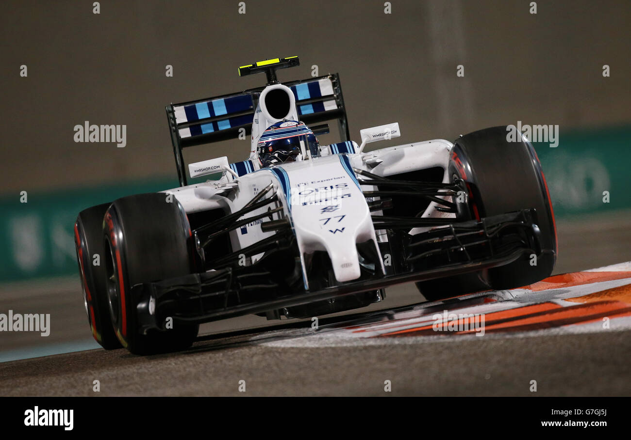 Williams Valterri Bottas al circuito di Yas Marina, Abu Dhabi. Foto Stock