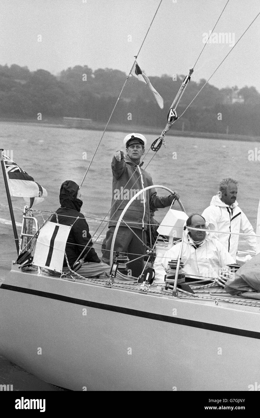 Royalty - Duca di Edimburgo - Cowes Week Foto Stock