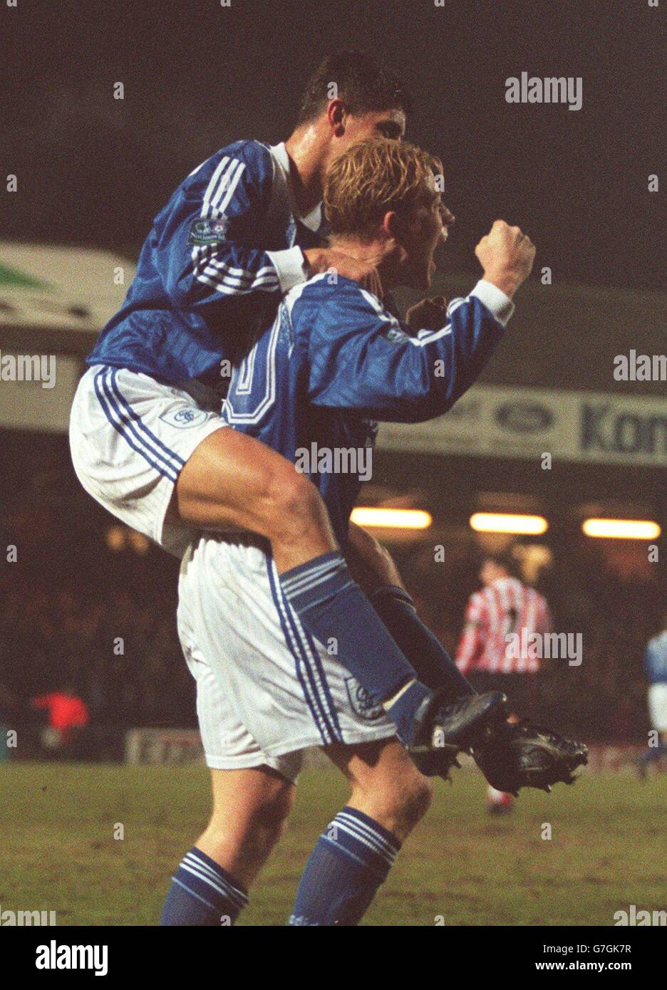 Calcio - Coca Cola Cup - quarto finale - Stockport County v Southampton. Alun Armstrong, Stockport County Foto Stock