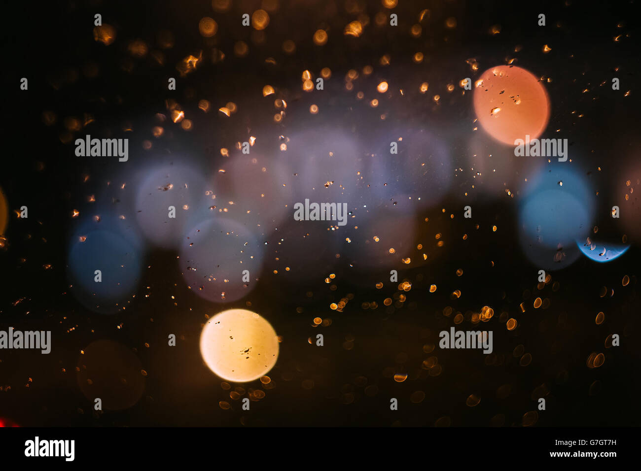 Abstract Blur Boke sfocata Bokeh sfocati sullo sfondo delle luci Foto Stock