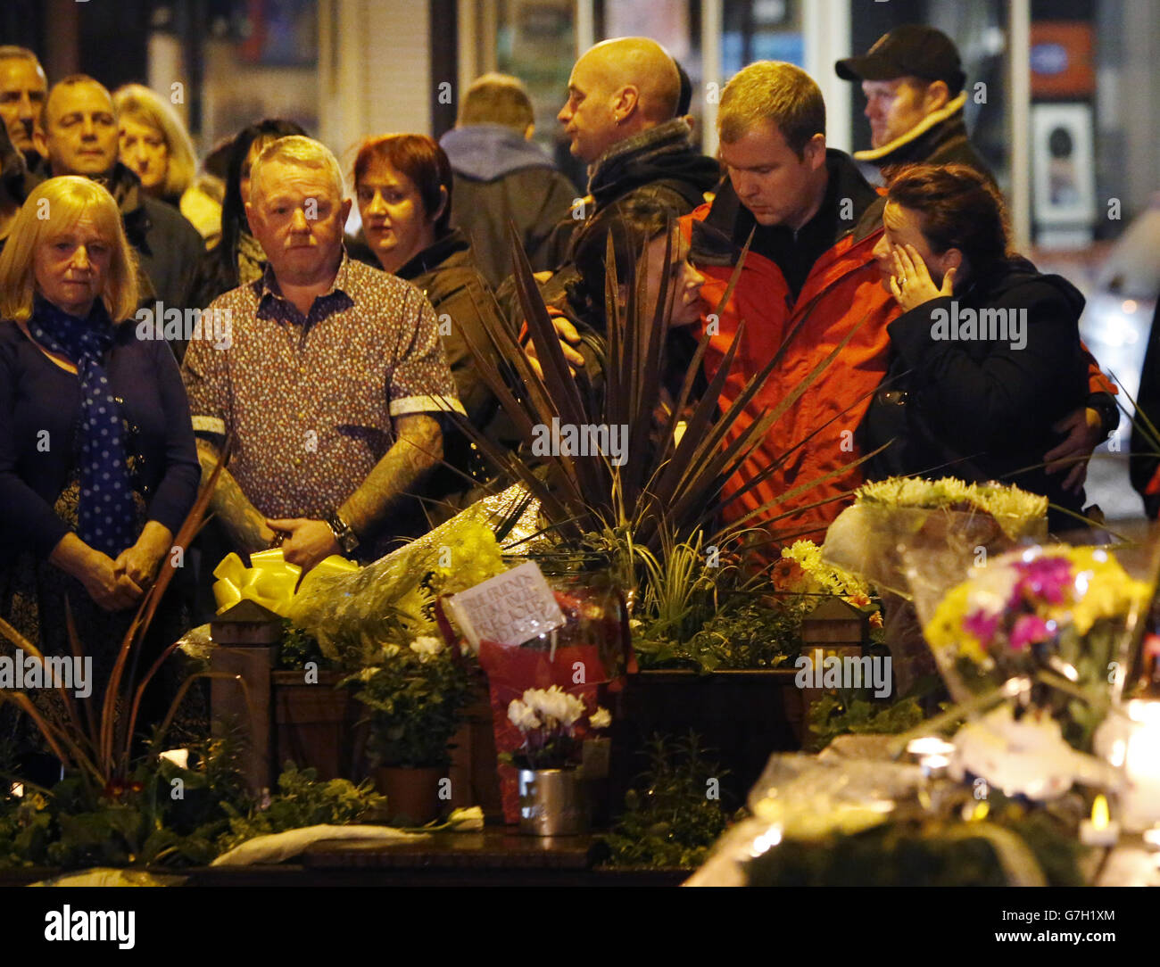 Glasgow Elicottero incidente memoriale di servizio Foto Stock