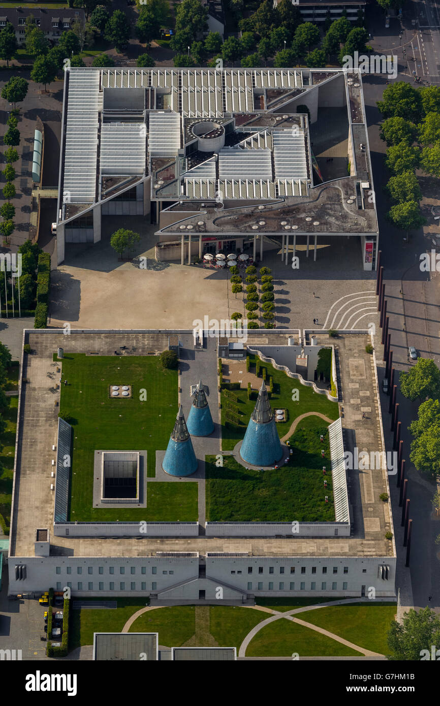 Vista aerea, KAH,Federal Art Gallery e Bonn Art Museum, Bonn, Renania, Renania settentrionale-Vestfalia,germania,della Renania settentrionale-Vestfalia Foto Stock
