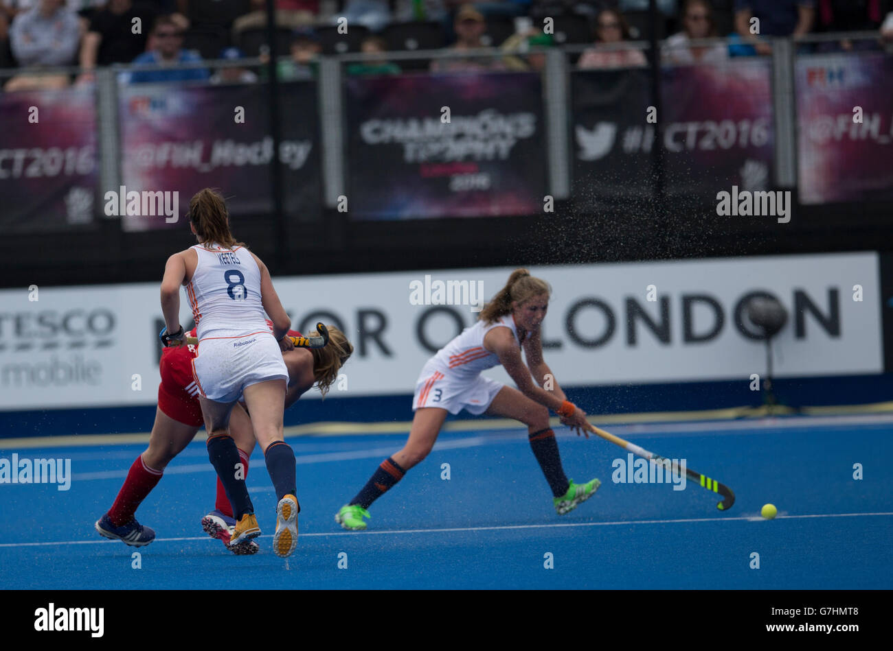 Investec donna Hockey Champions Trophy giugno 2016, Londra. Paesi Bassi v GB Foto Stock