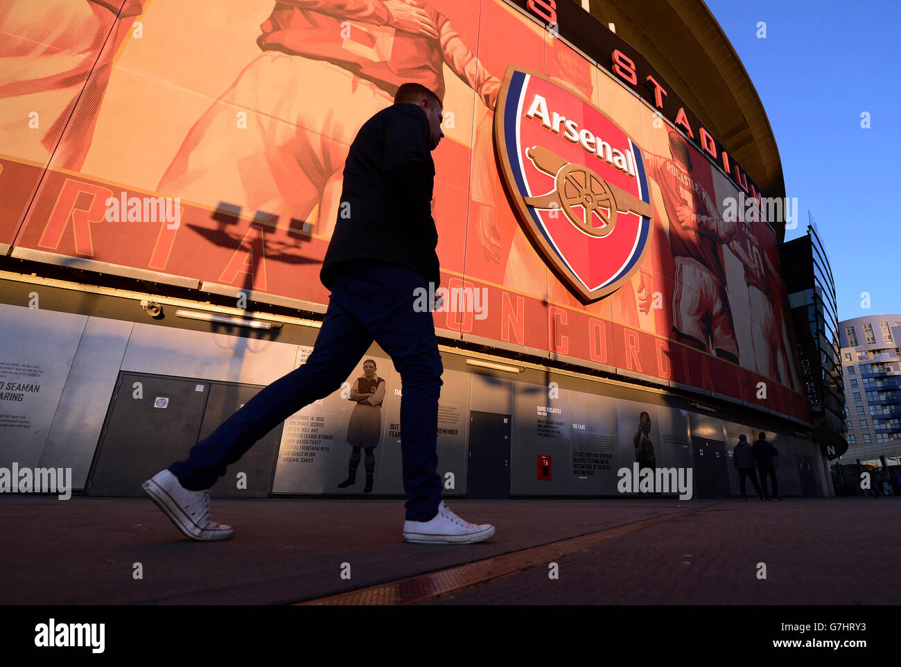 Calcio - Barclays Premier League - Arsenal v Newcastle United - Emirates Stadium. Vista generale dello stadio Emirates prima della partita Foto Stock