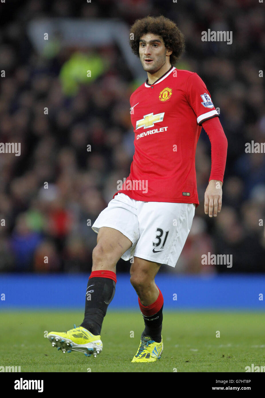 Calcio - Barclays Premier League - Manchester United contro Liverpool - Old Trafford. Marouane Fellaini, Manchester United Foto Stock