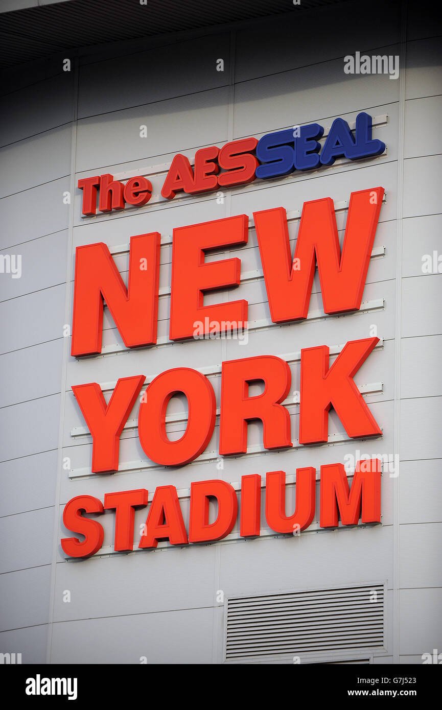 L'AESSEAL New York Stadium prima del calcio d'inizio prima della partita della fa Cup Third Round all'AESSEAL New York Stadium, Rotherham. Foto Stock