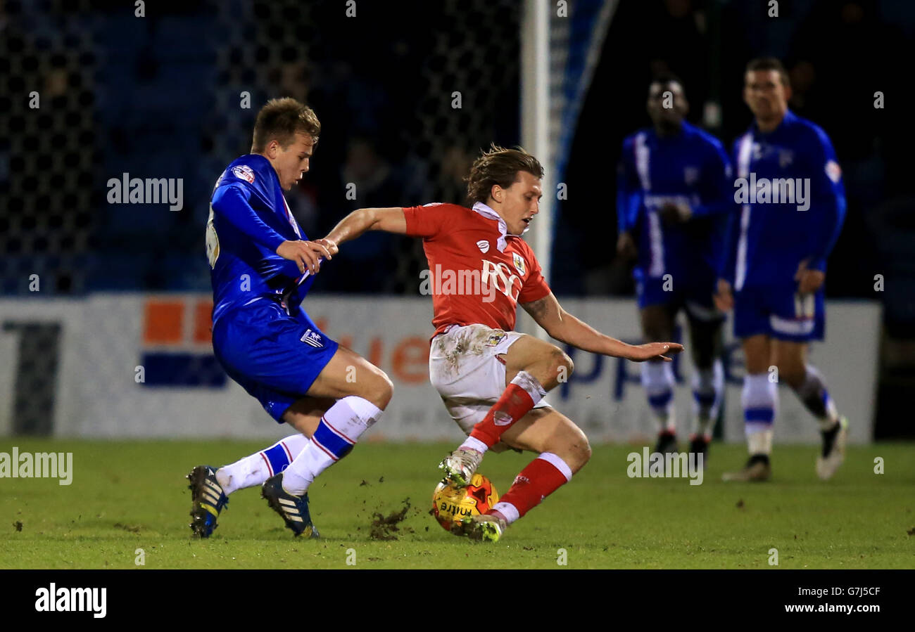 Calcio - Johnstone la vernice Trophy - Area Meridionale finale - Prima tappa - Gillingham v Bristol City - MEMS Priestfield Stadium Foto Stock