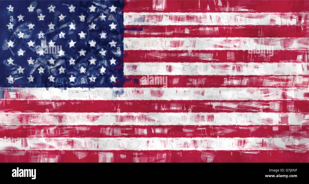 Noi bandiera pittura vettoriale illustrazione dello sfondo Illustrazione Vettoriale