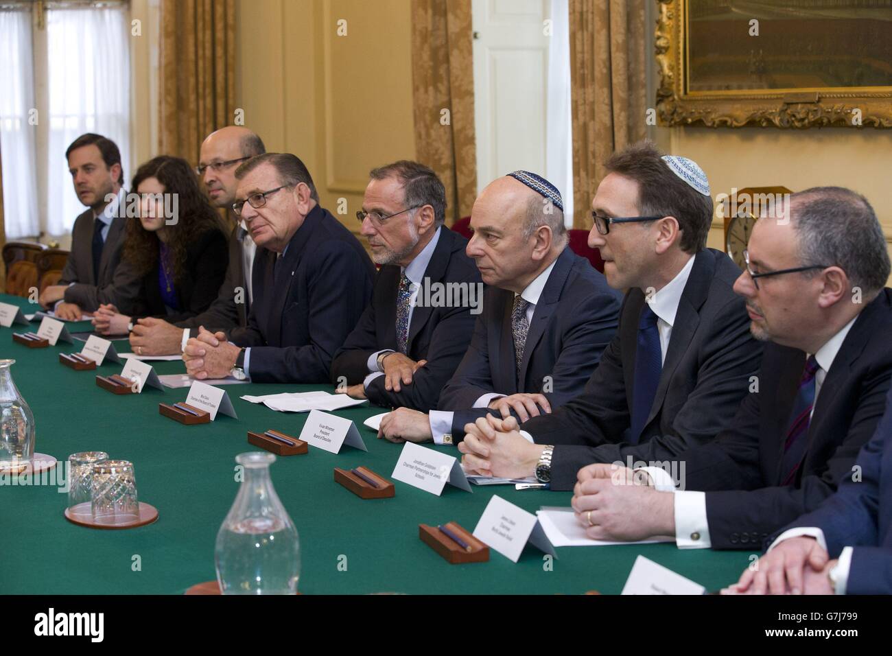 Leadership ebraica Consiglio soddisfare con Cameron Foto Stock